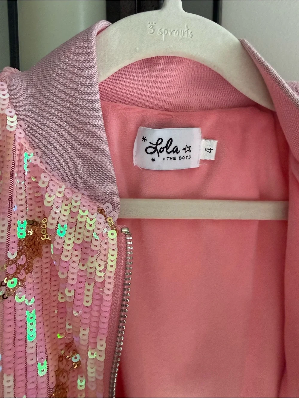 Lola + The Boys Pink Sequin Jacket